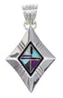 Sterling Silver And Multicolor Inlay Southwest Pendant YX67840